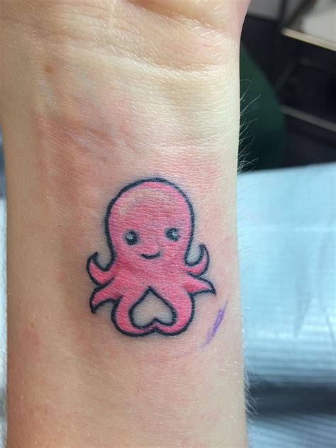 Small Watercolor Octopus Tattoo