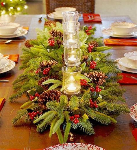 27 Gorgeous Christmas Table Decorations And Settings Arranjos De Natal