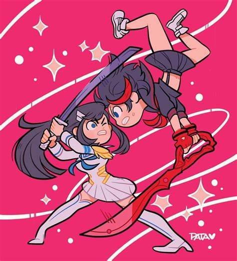 print ryuko v satsuki etsy satsuki kill la kill art anime