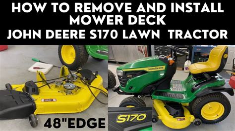 How To Remove Mower Deck John Deere S170 Youtube