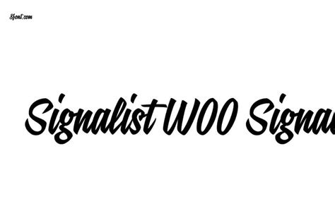 Signalist W00 Signalist Graphic Design Fonts