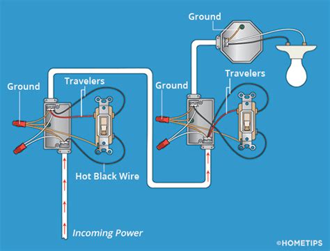 Three Way Switch Wiring How To Wire 3 Way Switches Hometips