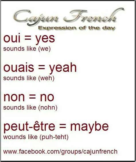 36 Best Cajun Word Of The Day Images On Pinterest Cajun French