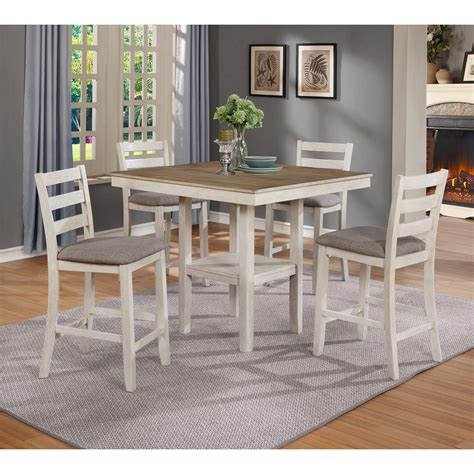 Crown Mark Tahoe 5 Piece Counter Height Table And Chairs Set Rooms