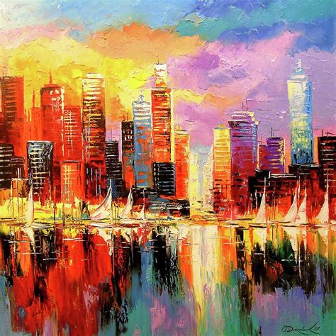 Evening New York Painting By Olha Darchuk Fine Art America
