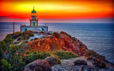 Lighthouse Sunset Image Abyss