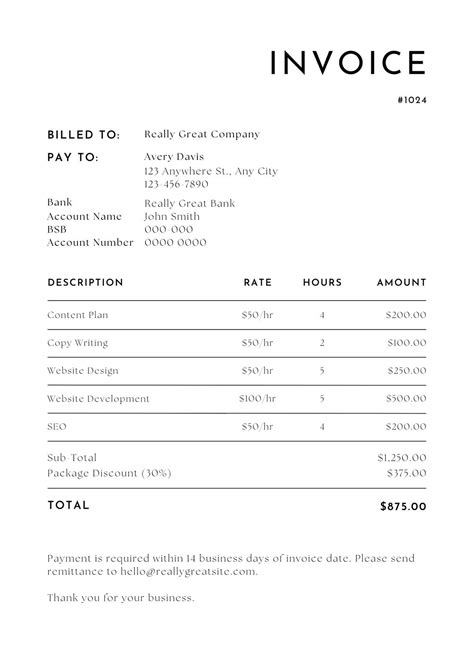 Free Invoice Template For 2023