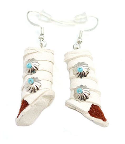 Moccasin Earrings By Uontco On Etsy Tribal People Moccasins Native