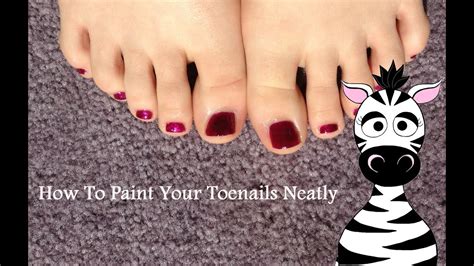 How To Paint Your Toenails Neatly Youtube