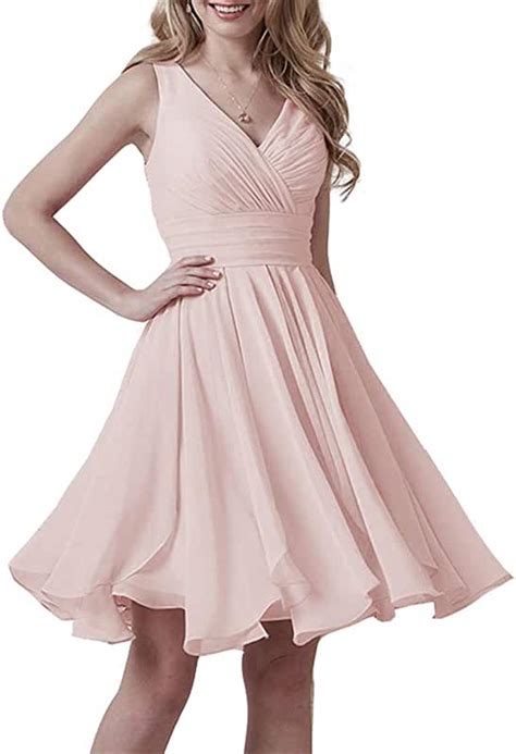 Blush Pink Bridesmaid Dress Short