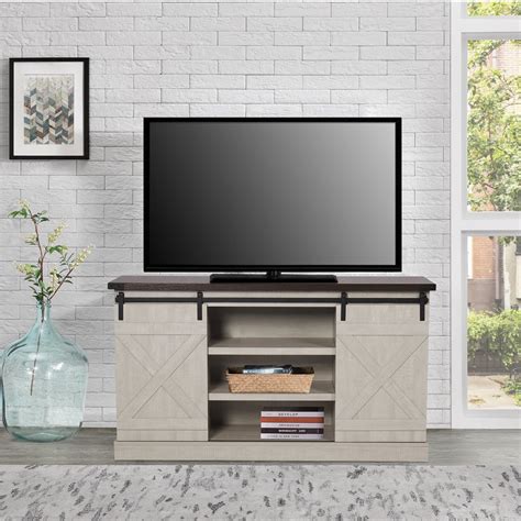 Tv Stand For 40 65 Inch Tv Modern Farmhouse Tv Stand With Sliding Barn