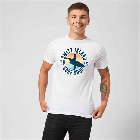 Jaws Amity Surf Shop T Shirt White Xxl White T Shirt Shirts