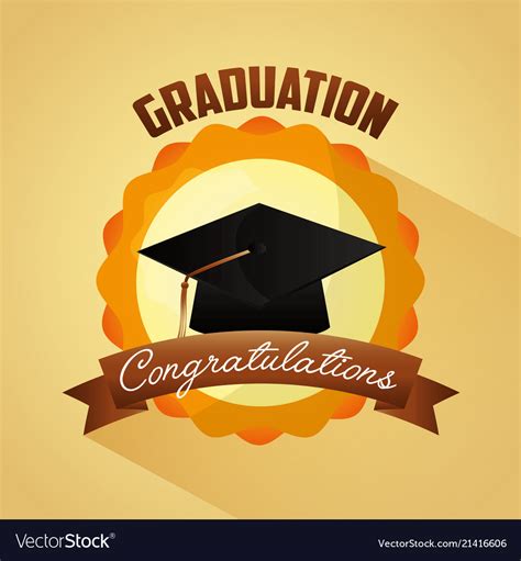 Congratulations Graduation Card Royalty Free Vector Image