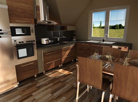 Easycab 3d cnc cabinet design software was used 1180 times this week. Stylish Kitchen | Kitchen Inspiration | Kitchen 3D model/rendering created in TurboCAD Professi ...