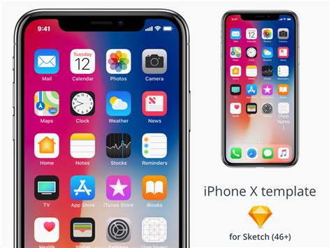 App icon template even created a free psd template and photoshop action that exported the icons for us, but with sketch app 3 that functionality is natively available. iPhone X Template for Sketch | Free Mockups, Best Free PSD ...