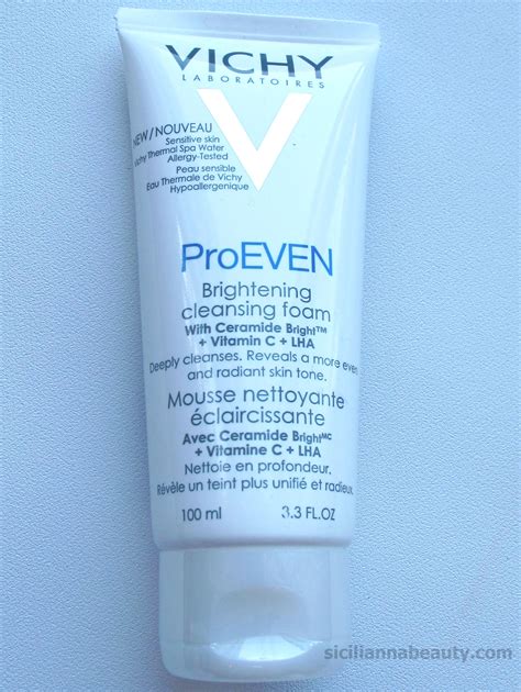 Review Vichy Proeven Brightening Cleansing Foam Lashes And Lipstick
