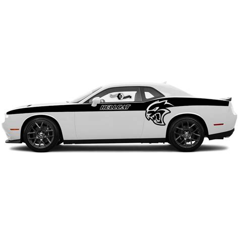 Pair Srt Hellcat Decals For Dodge Challenger Door Side Fender Vinyl