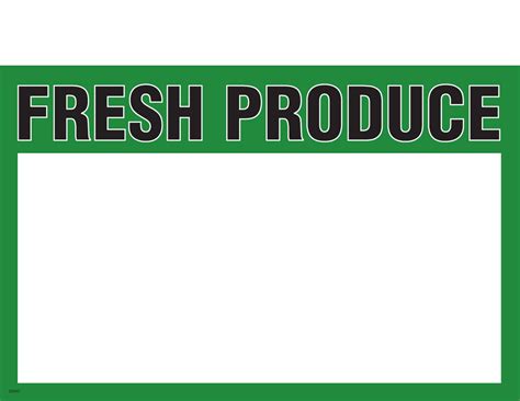 Fresh Produce Shelf Sign 1up