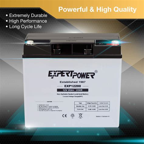 Expertpower Exp12200 12v 20ah Leadacidbattery Buy Online In Uae