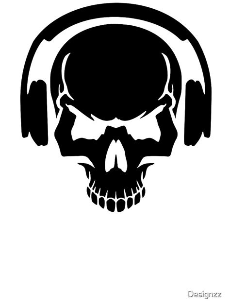 Skull Dj Headphones Stickers By Designzz Redbubble