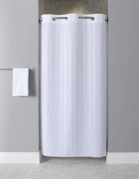 Hookless Litchfield Stall Shower Curtain White 42″ X 74″ No