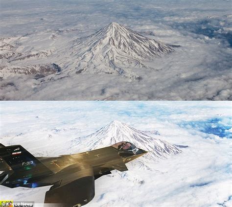 Fake Stealth Plane Irans Photoshopped Fighter Jet Spotted In The Air Daily Mail Online