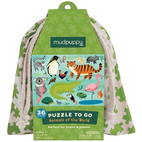 Mudpuppy Puzzle To Go Animals Of The World 36 Pc Jigsaw Puzzles