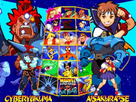 Marvel Super Heroes Vs Street Fighter Arcade Heroe Arte Sobres