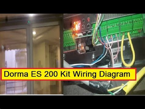 Part Dorma Es Automatic Sliding Door Kit Wiring Diagrams Connection Schemes Youtube