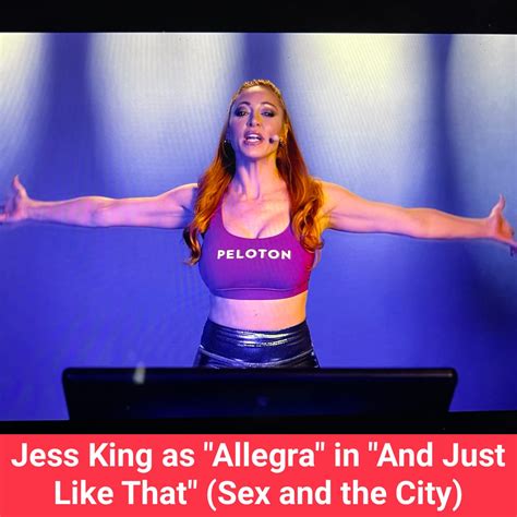 Jess King Plays Peloton Instructor Allegra On And Just Like That Sex