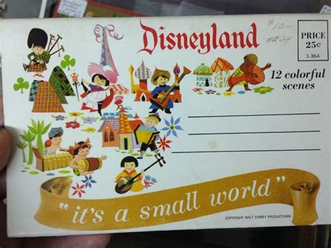 Welcome To Disneyland Postcard Disneyland Small World Disneyland