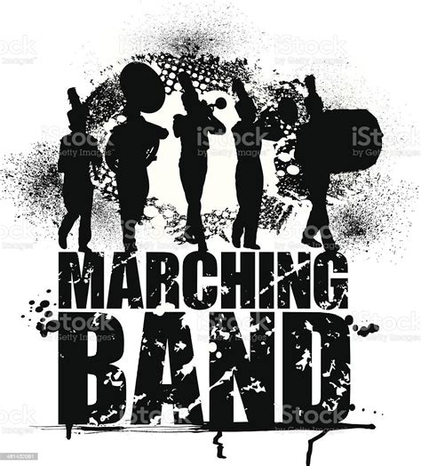 Marching Band Grunge Graphic Background Stock Illustration - Download