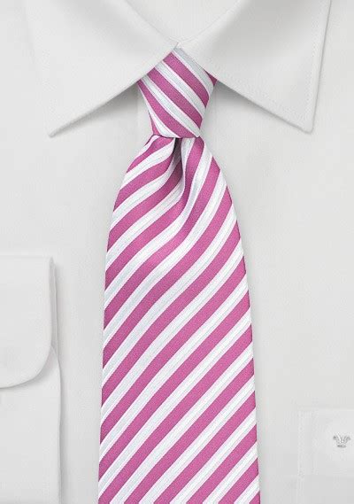 Summer Striped Necktie In Very Berry Bows N