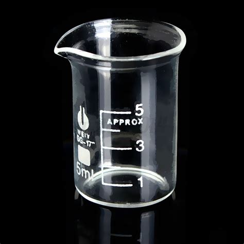 5ml Chemistry Laboratory Lab Beaker Borosilicate Measuring Glass Beaker