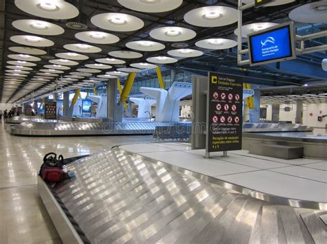 Baggage Claim Area At Barajas Airport Madrid Spain Editorial