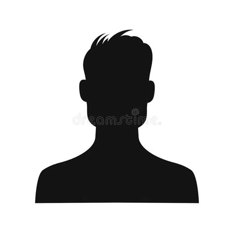 Man Silhouette Young Male Person Avatar Profile Stock Illustration
