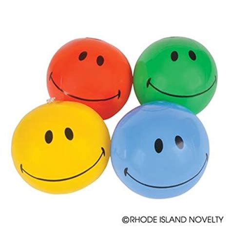 2 Dozen 24 Mini SMILEY FACE BEACH Balls 7 Inflatable POOL Smile