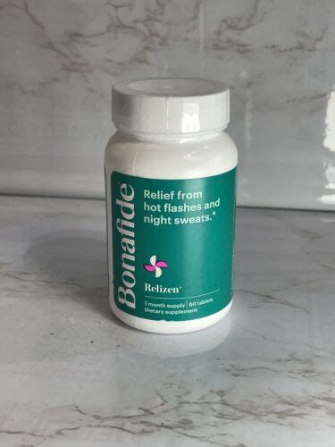 Relizen Bonafide Hormone Free Relief From Hot Flashes Night Sweats 60ct