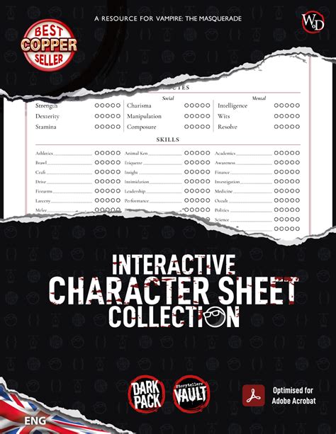 Nerdberts Interactive Character Sheet Collection For Vampire The