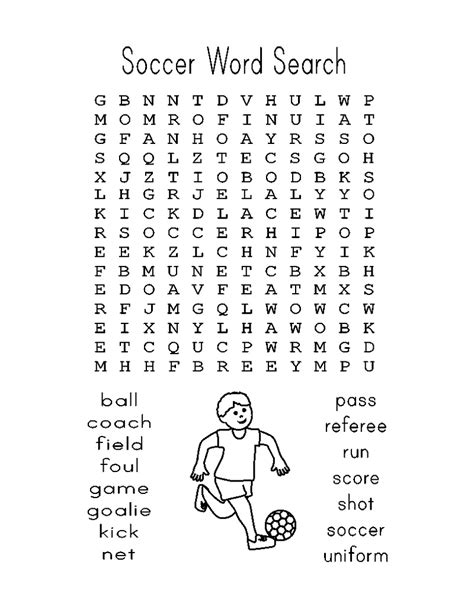 34 End To End Football Word Search Puzzles For You Kitty