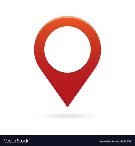 Red Map Pointer Icon Marker Gps Location Flag Vector Image