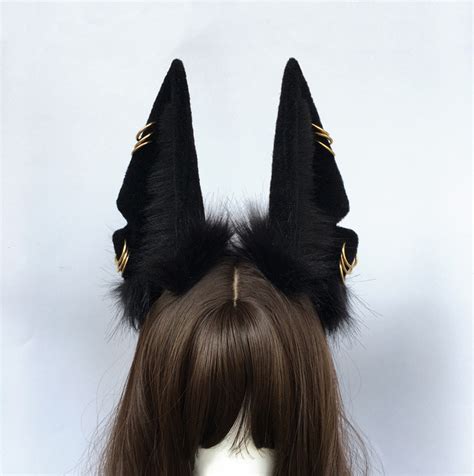 3 Luxury Black Wolf Ears Headbandhair Clipsblack Animal Earsblack