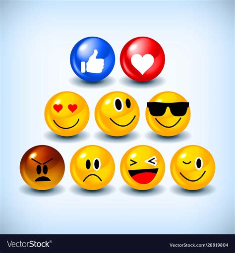 Emoji Feeling Faces Royalty Free Vector Image Vectorstock
