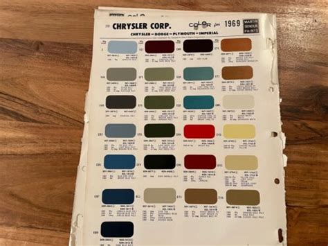 1969 Plymouth Roadrunner Color Chart Images And Photos Finder