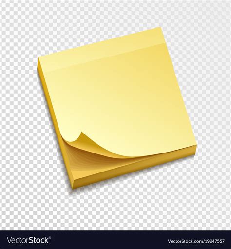 Isolated Yellow Sticky Notes Royalty Free Vector Image
