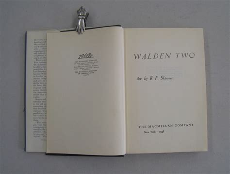 Walden Two Signed B F Skinner First Printing