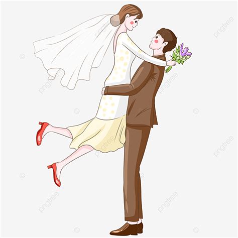 Gambar Calon Pengantin Pengantin Clipart Kartun Pernikahan Png