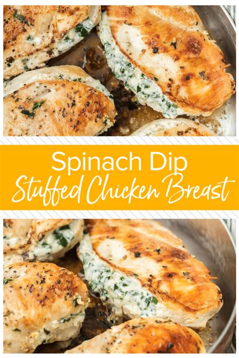 This stuffed chicken breast is delicious, impressive, and comes together with ease. Pin on Recipes