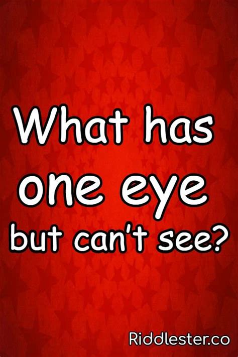 What Has One Eye But Cant See Can You Solve This Tricky Riddle