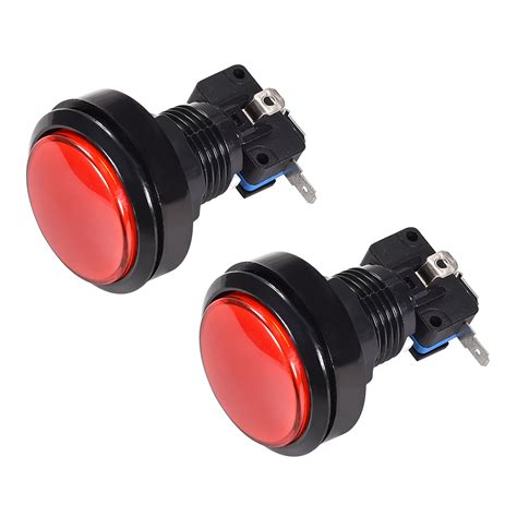 Game Push Button 46mm Round 12v Led Illuminated Push Button Switch With Micro Switch For Arcade